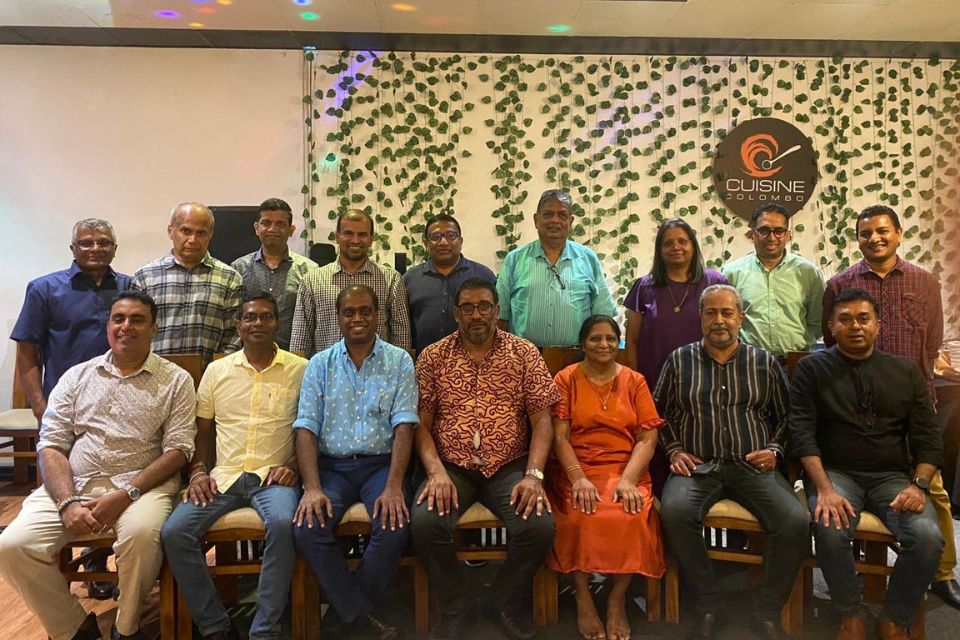 A photograph of alumni at the Keele Day reunion held in Colombo, Sri Lanka